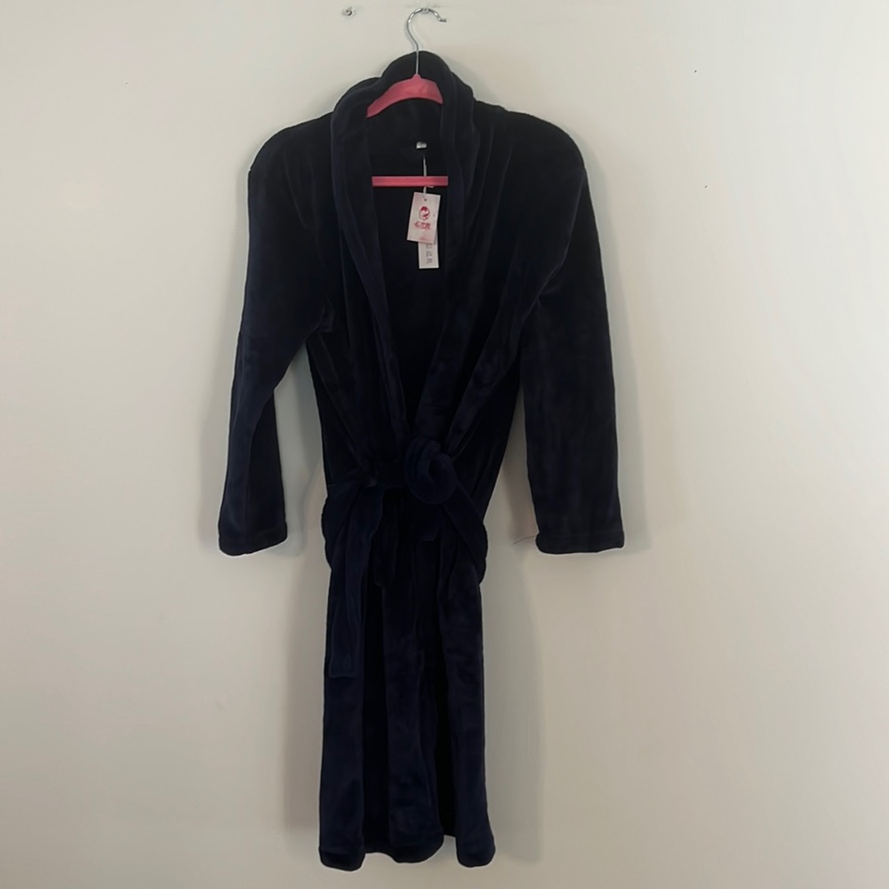Unisex Navyblue housecoat mid length